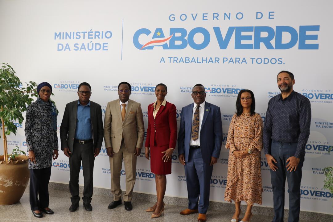 DG WAHO & delegation, Ecowas Representative in Cape Verde, Honourable Minister of Health and Team at the Ministry of Health in Praia