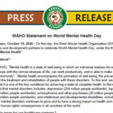 WAHO Statement on World Mental Health Day