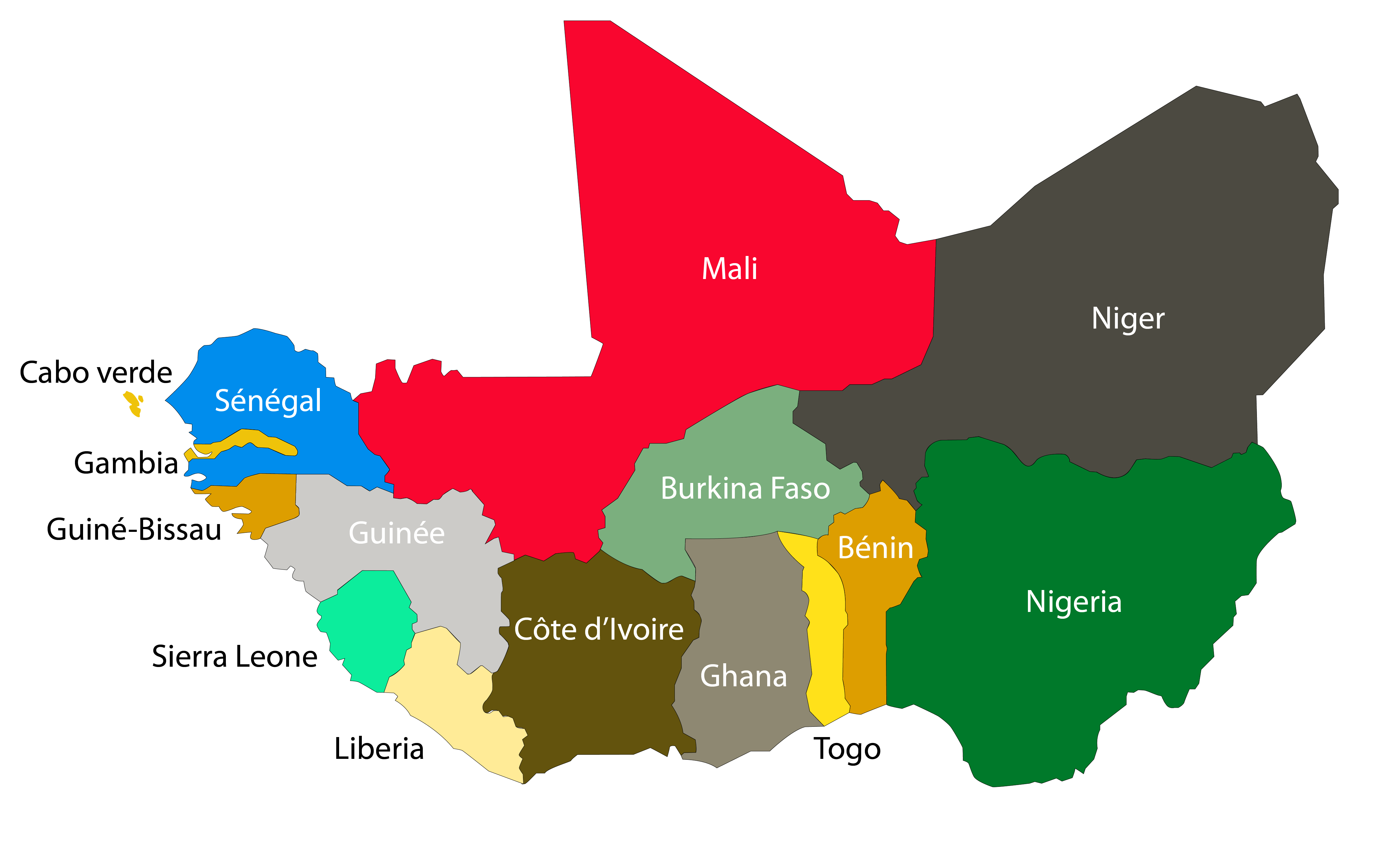 Pays membres de la CEDEAO | Organisation Ouest Africaine de la Santé